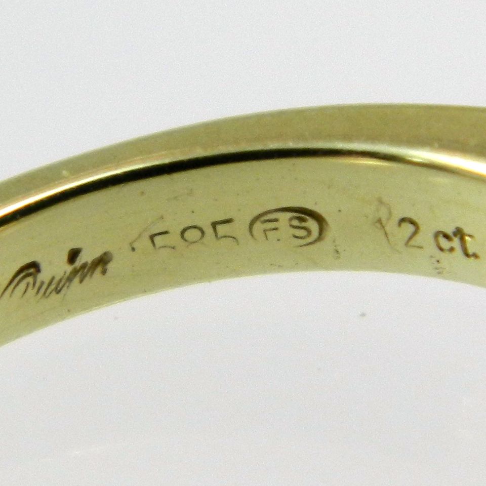 Original Quinn Ring Brillant 0,12 Ct 585 / 14 Kt Gelbgold 381 YYX in Mülheim (Ruhr)