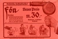 Fön Werbeanzeige - Reklame - Anzeige - Vintage-Deko 1913 Baden-Württemberg - Steinen Vorschau