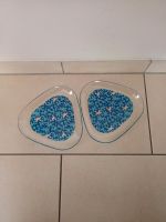 2 Glasteller Deko blau gemustert IKEA ca 22 cm Bayern - Wiesenbronn Vorschau