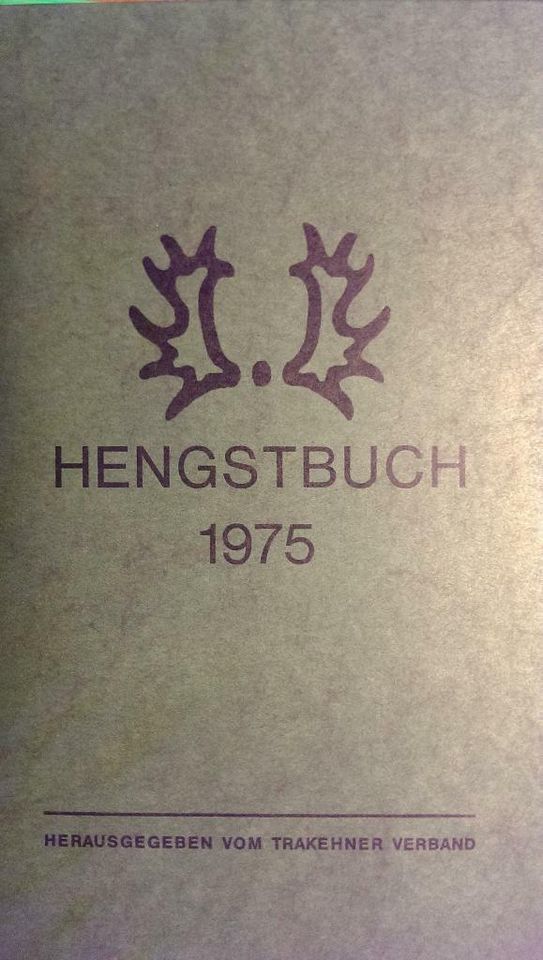 Trakehner Hengstbuch 1975 in Wald-Michelbach