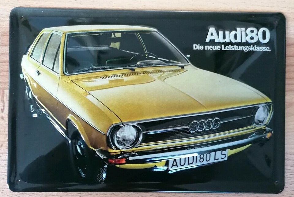 Audi 80 Retro Werbung Blechschild Oldtimer Bastler #1207 in Bielefeld