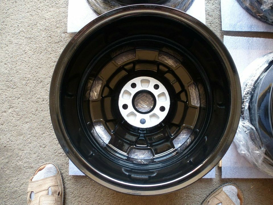 VW T4 Blockdesign Alufelgen 5x112 7x15 ET46 neu pulverbeschichtet in Gutenswegen