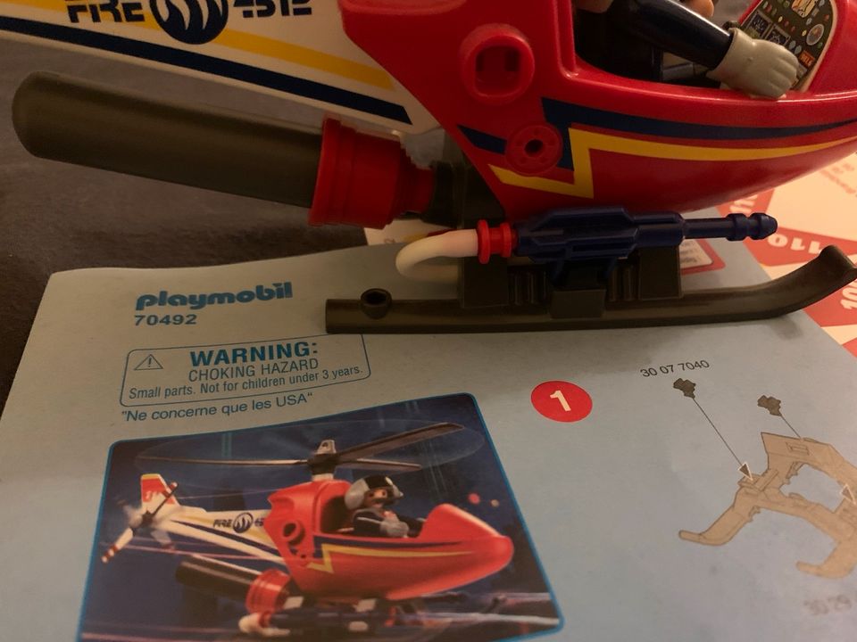 Playmobil Feuerlöscher Hubschrauber mit Löschfunktion in Saarbrücken