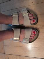 Birkenstock Arizona Leve Sandcastle beige Gr. 39 fast neu Stuttgart - Bad Cannstatt Vorschau