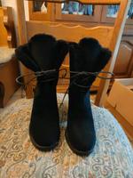 Damen Stiefeletten UGG schwarz Gr. 38 Wildleder Bayern - Wettstetten Vorschau