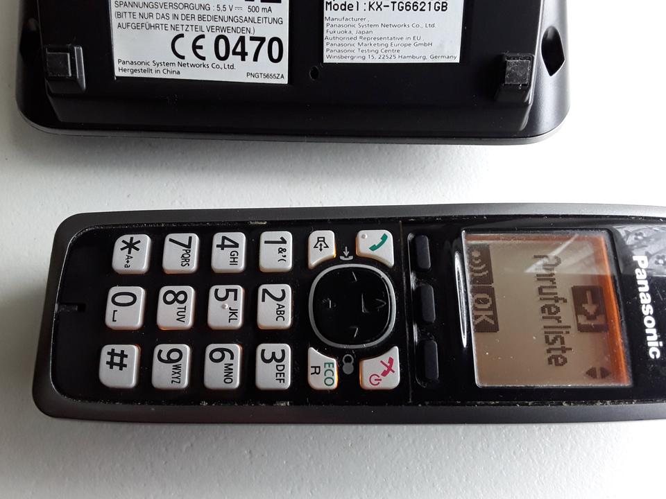 Festnetz-Telefon Panasonic KX-TG6521 mit AB, ohne Netzteil. in Berlin