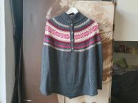 H&M Poncho Norwegermuster grau mit Taschen 80% Wolle 20% Angora M Hannover - Vahrenwald-List Vorschau