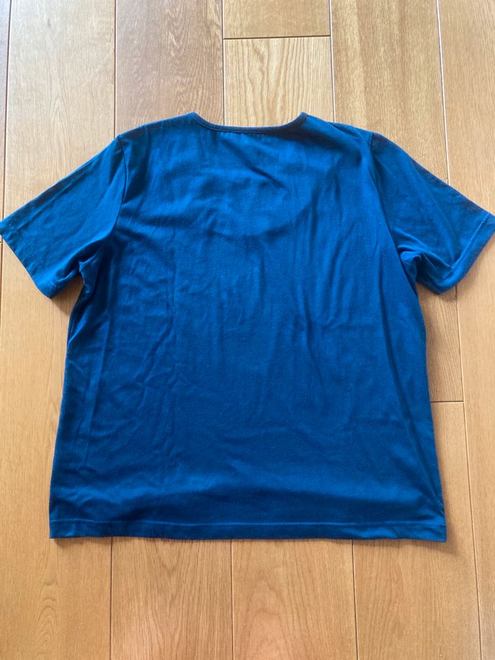 T-Shirt Paola! Gr. 46 L mit Cut outs am Kragen dunkelblau in Oberhausen