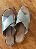 Sandale Pantolette Kickers 38 gold Leder Bayern - Waldkraiburg Vorschau