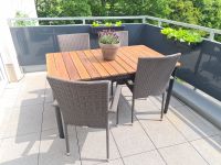 Neu lasierter Holztisch mit Stühlen und Abdeckung (Gartentisch) Nordrhein-Westfalen - Bottrop Vorschau