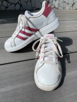 Turnschuhe Adidas weiß Pink glitzern Gr. 36 Bremen - Oberneuland Vorschau