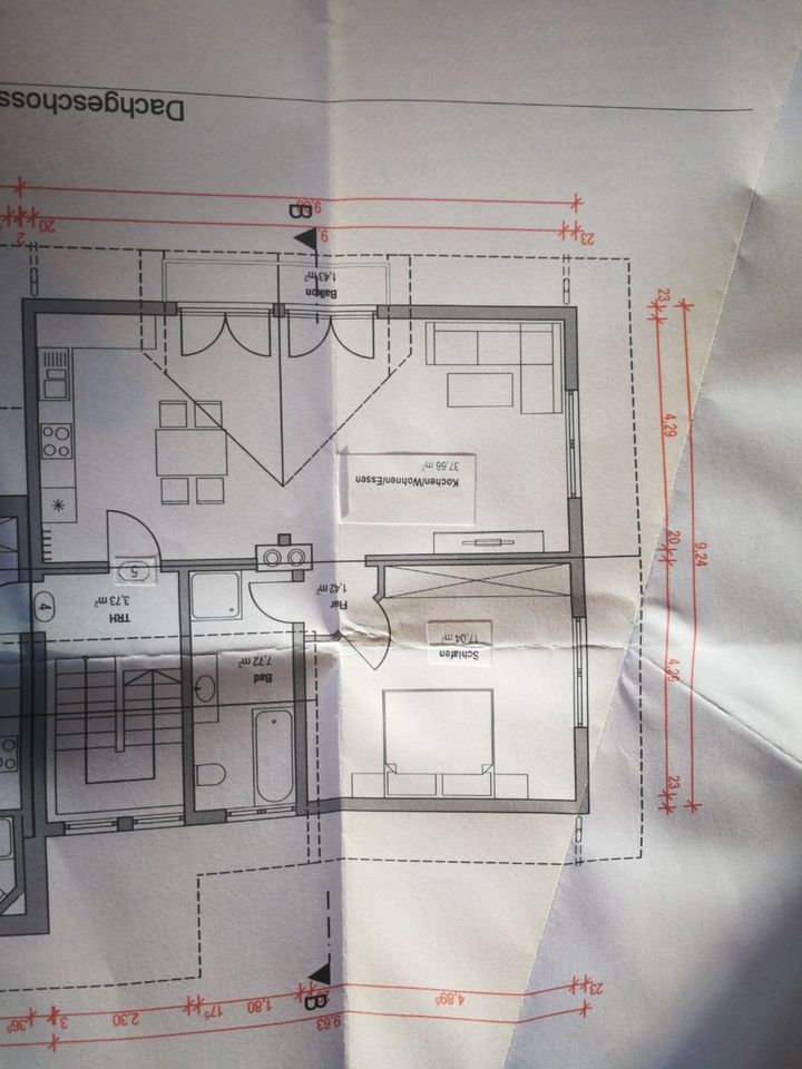 Möblierte Wohnung 2ZKB+Balkon 65 m² mit befristetem Mietvertrag in Burgberg