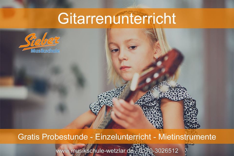 Gitarre / Westerngitarre / E-Bass / E-Gitarre Unterricht Wetzlar in Wetzlar