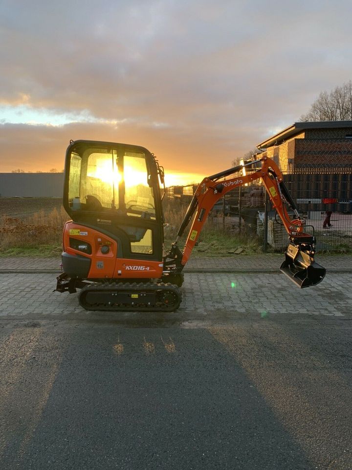 Minibagger / Bagger Vermieten / Mieten | Kubota | Schwenklöffel in Hörstel