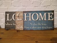 3 Bilder Home LIFE LOVE 40 x 25 cm Holz Deko Nordrhein-Westfalen - Mettmann Vorschau