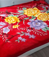 Tagesdecke 220x180cm rot mit Blumen Decke Bett Nordrhein-Westfalen - Blomberg Vorschau