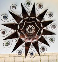 Sonne Stern aus Metal Kunst Dekoration 60cm schwarz Kr. München - Garching b München Vorschau
