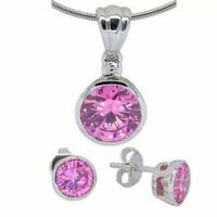 Jürgen Ivens Schmuckset Ohrstecker + Anhänger Pink Zirkonia 25€* Niedersachsen - Barßel Vorschau