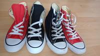 Converse Chucks Schwarz und Rot Nordrhein-Westfalen - Rösrath Vorschau