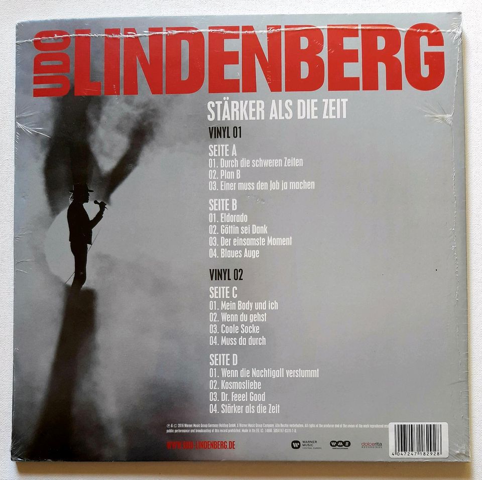 UDO LINDENBERG - "Stärker Als Die Zeit", 2-LPs  2016 in Braunschweig