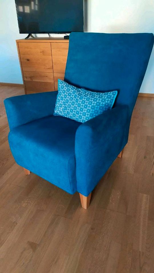 Möbelum Sessel blau, wie neu in Waakirchen