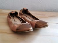 Tamaris Ballerina "Touch it"  Echt Leder  beige / Gold  Gr 38 Niedersachsen - Achim Vorschau