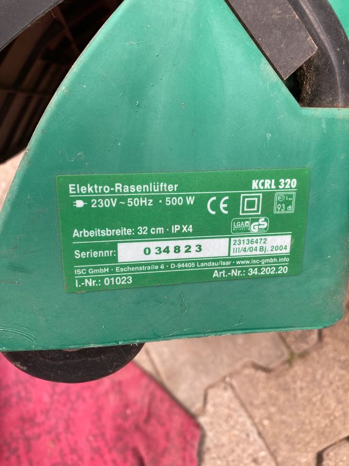 Rasen Lüfter elektrisch in Eisenberg 