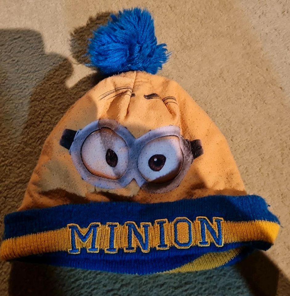 Minion Mütze gelb, blau, Gr. 52 in Grevenbroich