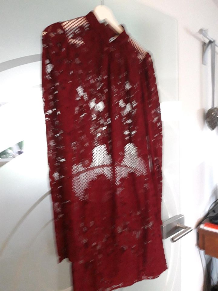 Kleid Bordeaux rot 38 ASOS mit Unterkleid in Untersiemau