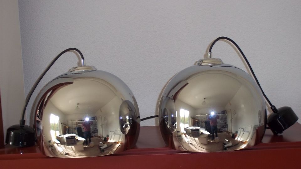 Chrom-Lampen 70er Mid-Century Esstischlampe Bogenlampe Staff Erco in Höxter