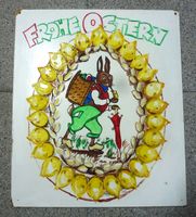 Werbeschild Bäckerei - Unikat / Ostern / handgemalt um ca. 1970 Thüringen - Mühlhausen Vorschau