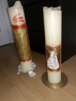 2 Kirchenkerzen und 3 Kerzenständer mit sakralen Motiven Bielefeld - Bielefeld (Innenstadt) Vorschau