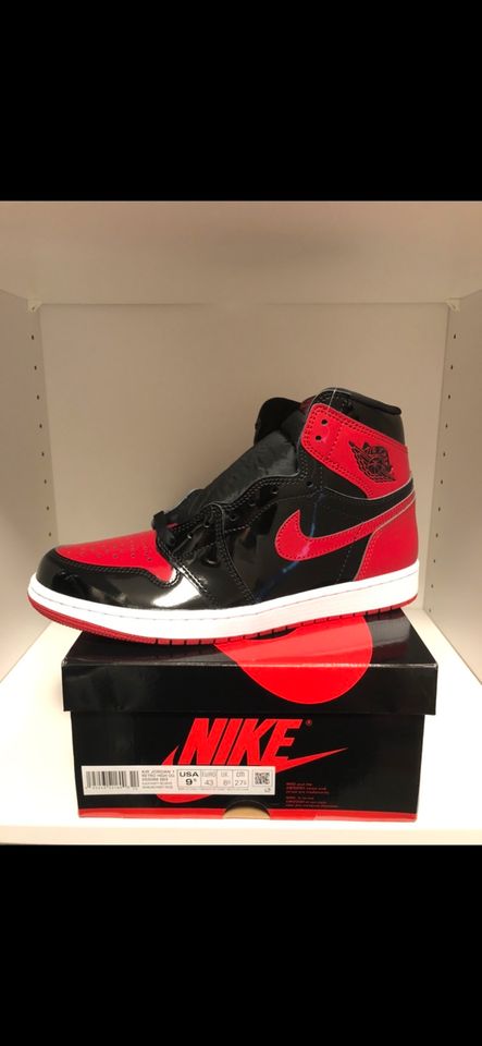 Nike Air Jordan 1 Retro High OG Patent Bred Größe 43 in Osnabrück