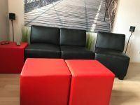 3x rote Sitzwürfel in Kunstleder Hessen - Büttelborn Vorschau