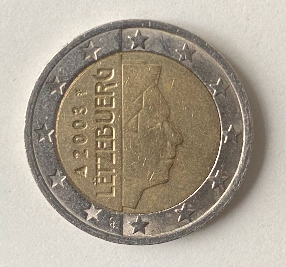 2€ Euro Münze Letzbuerg 2003 - Fehlprägung in Weimar