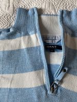 Gant Pullover mit Reissverschlusskragen, Gr. 40, blau weiss Düsseldorf - Oberkassel Vorschau