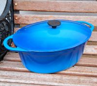 LE CREUSET Cousances Gusseisen Bräter Schmortopf 32cm 6,9L blau Rheinland-Pfalz - Hochborn Vorschau