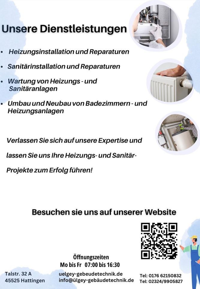 Heizung,Sanitär,Klempner,Installateur,Gas-wasser,Monteur in Hattingen