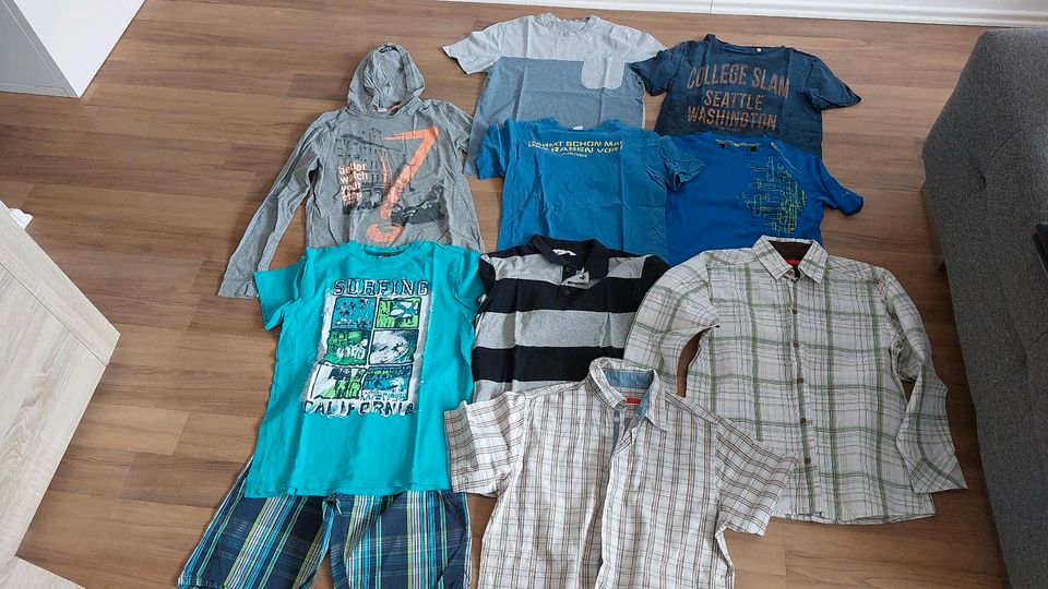 Kleiderpaket 164 Jungen T-Shirts Pulli Hemd Shorty Pyjama in Waldbrunn