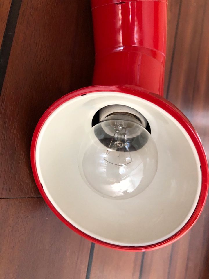 Steckdosenlampe rot Vintage 70er Jahre Kema  Keur in Wobbenbüll