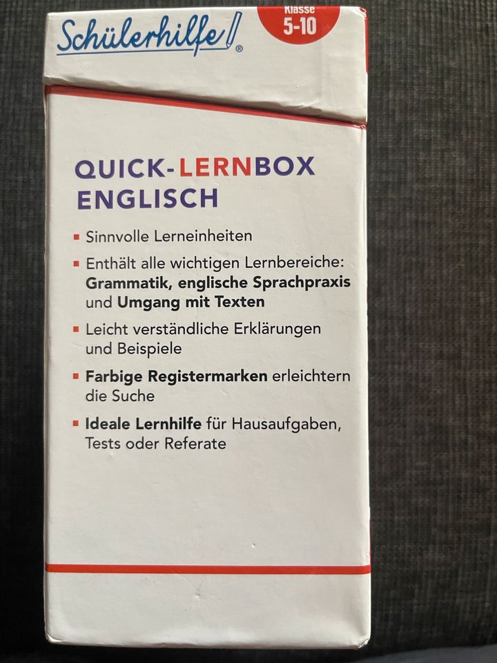 Englisch Quick Lernbox Lernkarten Schülerhilfe 5-10 Klasse in Bad Laer