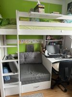 Neuwertiges Hochbett mit Schreibtisch, Couch, Gästebett und Regal Niedersachsen - Salzhausen Vorschau