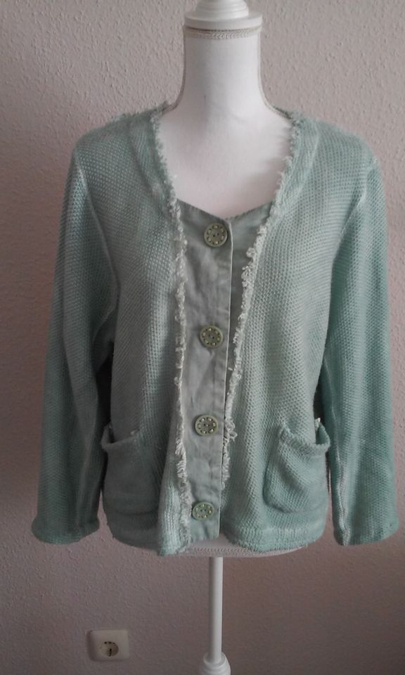 Jacke Janker Strickjacke Cardigan Sommerjacke stonewashed-Optik in Bad Segeberg