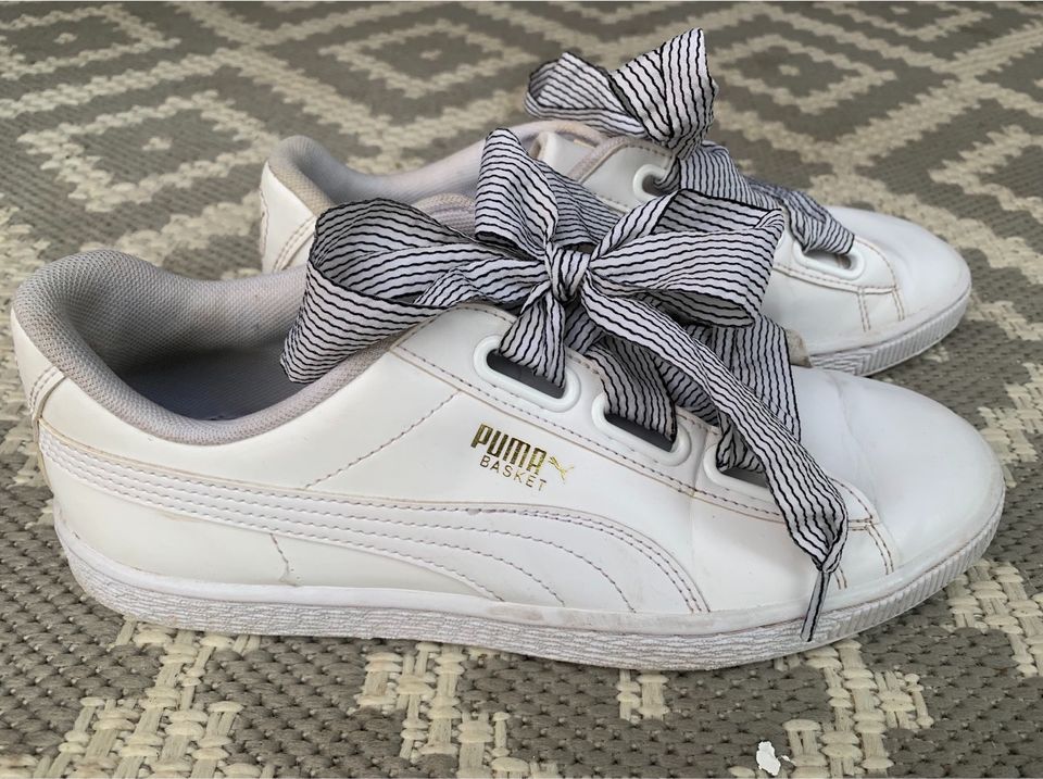 Sneaker weiß Damen Puma Basket Größe 39 in Wielenbach