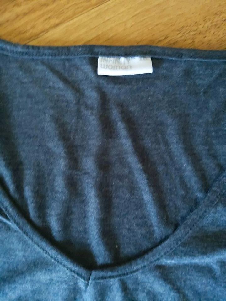 T-Shirt blau/grau meliert, Gr. XXL,  oversize in Ense