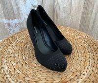 Plateau Pumps, schwarz, wildlederoptik, Strass, Gr. 40 NEU Hessen - Gladenbach Vorschau