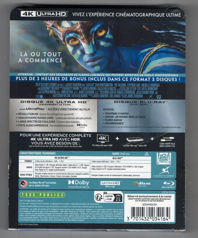 Avatar - Aufbruch nach Pandora - 4K UHD + 2D Blu-ray Steelbook in Neustadt an der Weinstraße