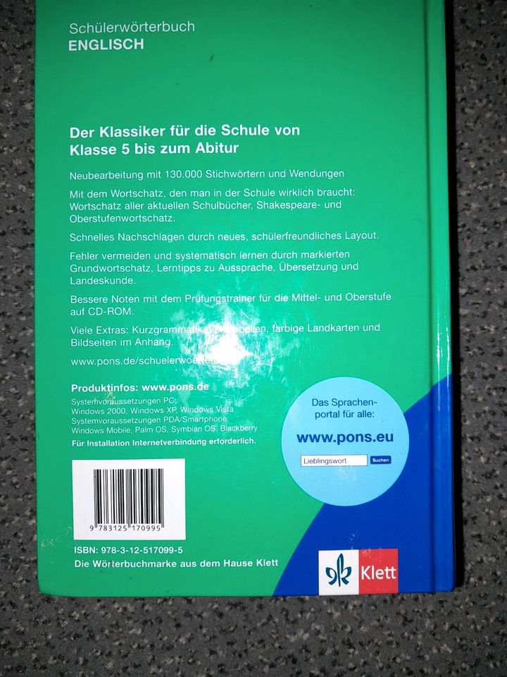 Pons Schülerwörterbuch Englisch in Peine