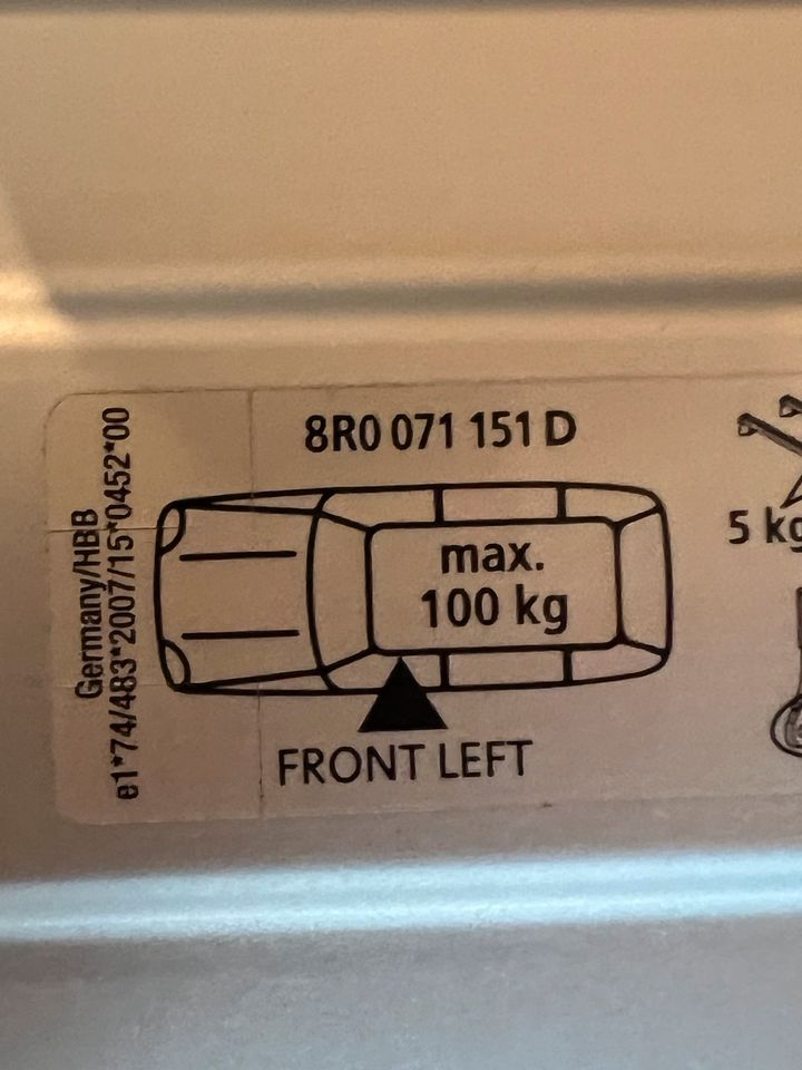 Original Dachgrundträger Audi Q5 8R für Bj 2009-2017 Max. 100kg in Gilching