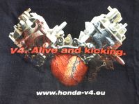 Honda V4 " Alive and Kicking" T-Shirt VFR 750 800 1200 RC30 Brandenburg - Bad Liebenwerda Vorschau